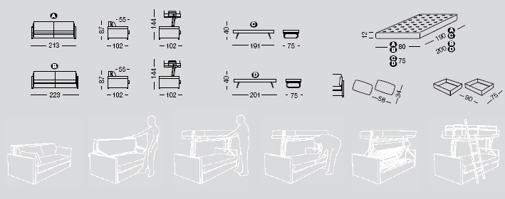 sofa and sofa bed messurments