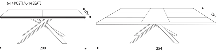 4x4 extendeble dining table