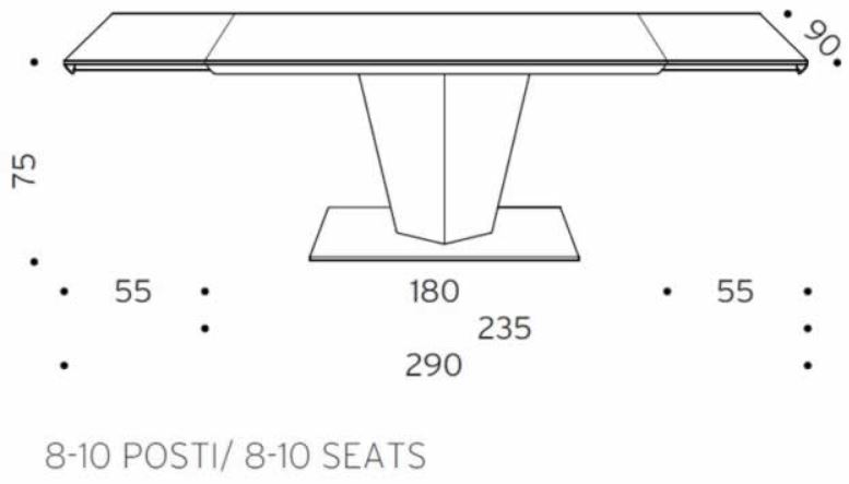 Diamante extendeble dining table